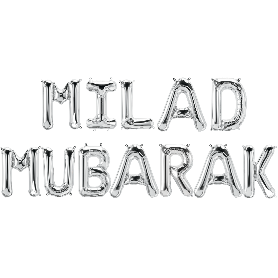 Milad Mubarak Foil Balloons