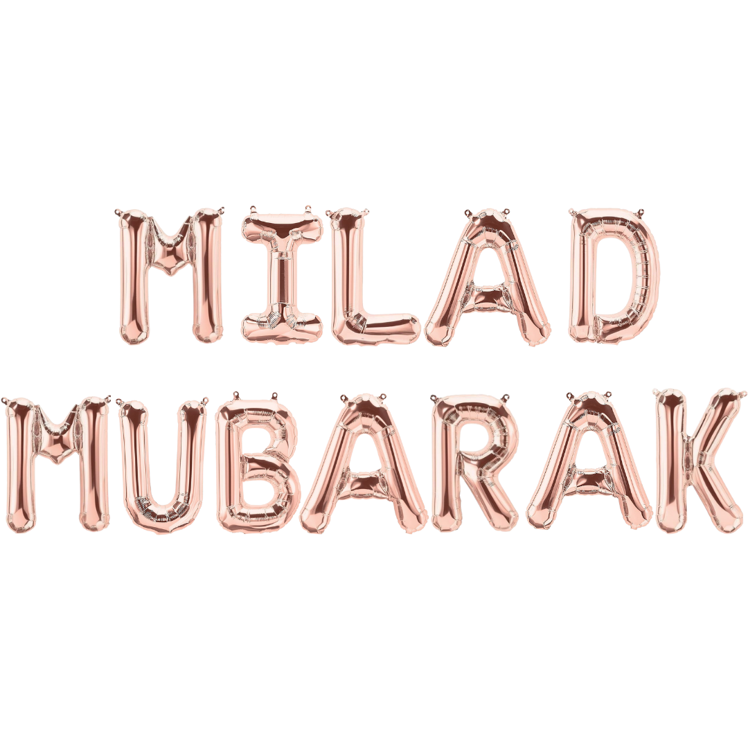 Milad Mubarak Foil Balloons