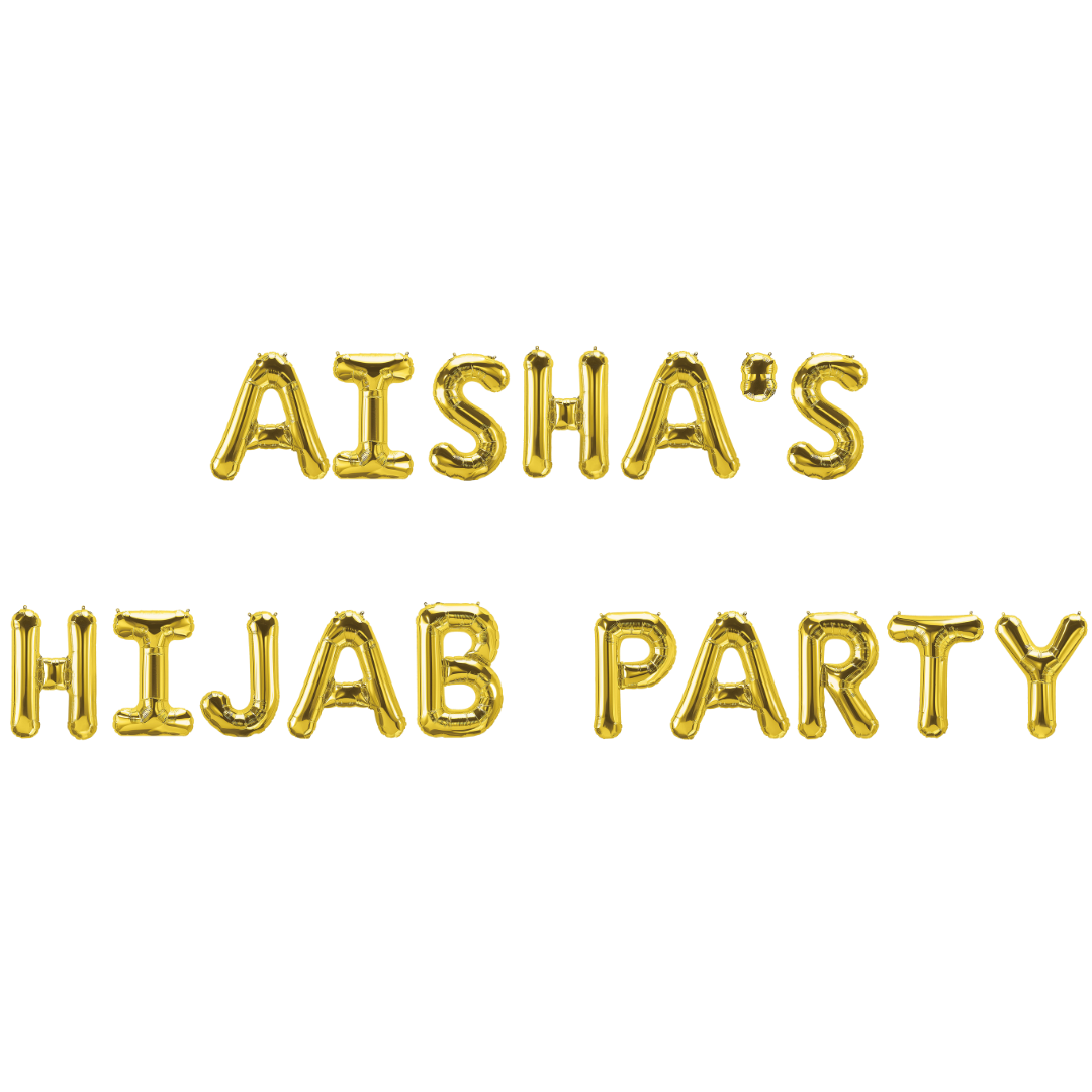 Personalised Hijab Party Foil Balloons