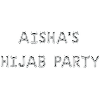 Personalised Hijab Party Foil Balloons