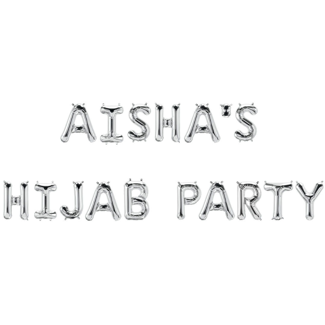 Personalised Hijab Party Foil Balloons