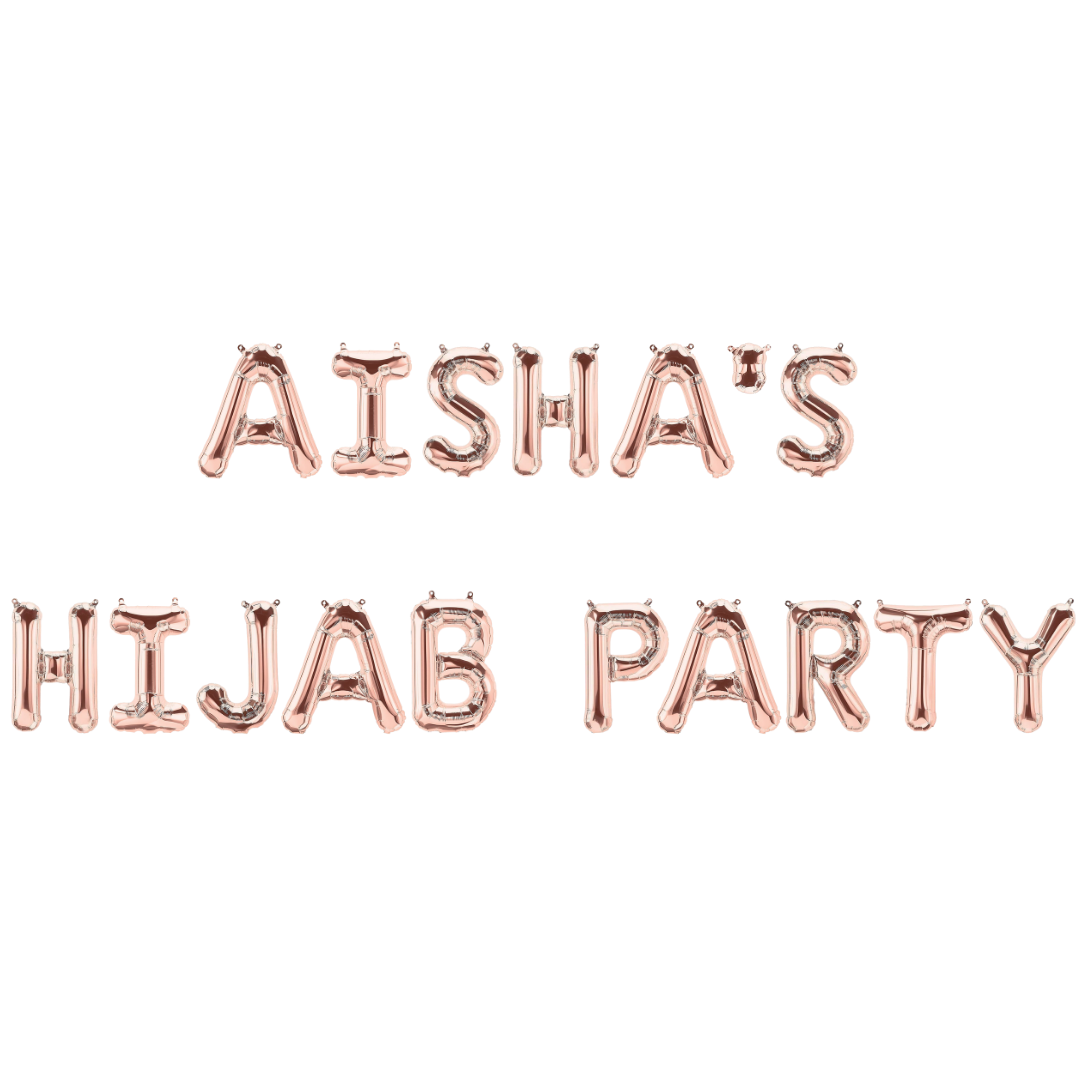 Personalised Hijab Party Foil Balloons
