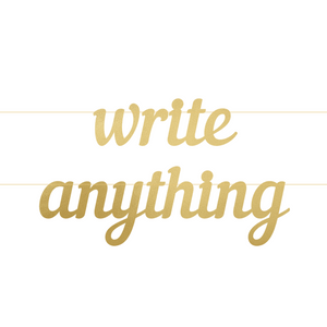 Personalised "Write Anything" Letter Banner