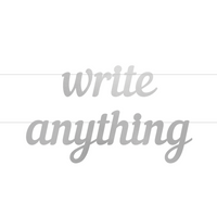 Personalised "Write Anything" Letter Banner