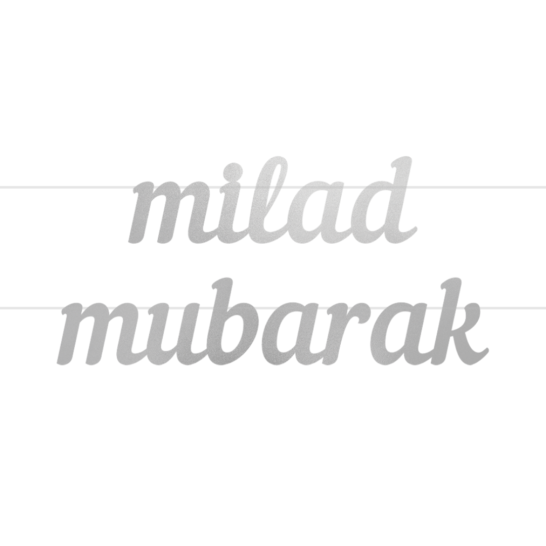 Milad Mubarak Letter Banner
