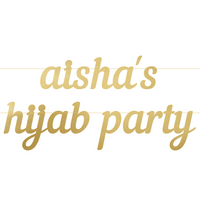 Personalised Hijab Party Letter Banner