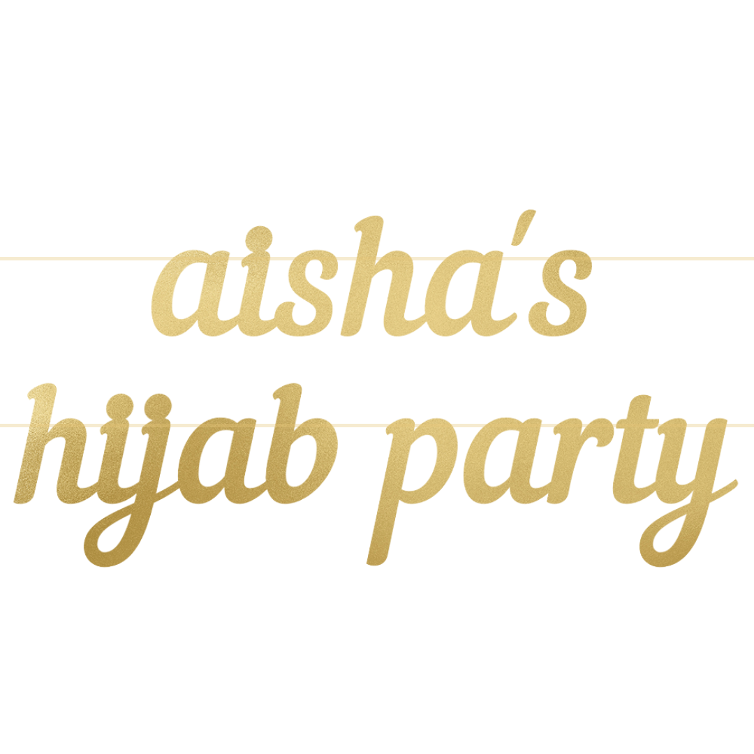 Personalised Hijab Party Letter Banner