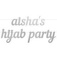 Personalised Hijab Party Letter Banner