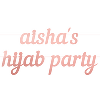 Personalised Hijab Party Letter Banner