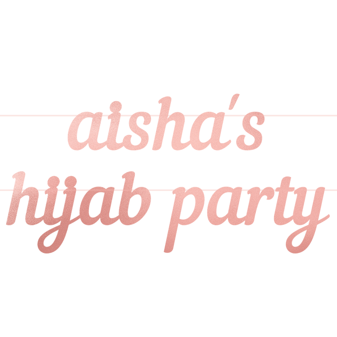 Personalised Hijab Party Letter Banner