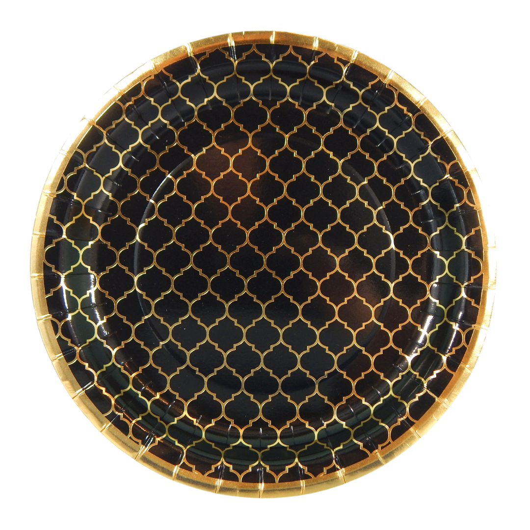 Moroccan Ebony Party Plates - 10 pack