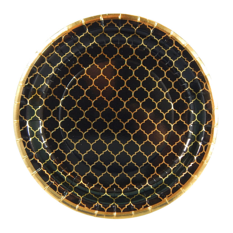 Moroccan Ebony Party Plates - 10 pack