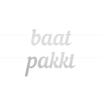 Baat Pakki Letter Banner - Silver