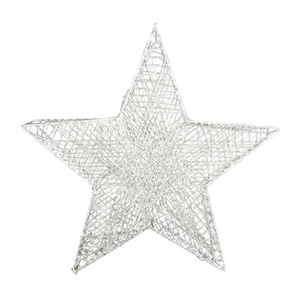 Large Hanging Glitter Star - Silver