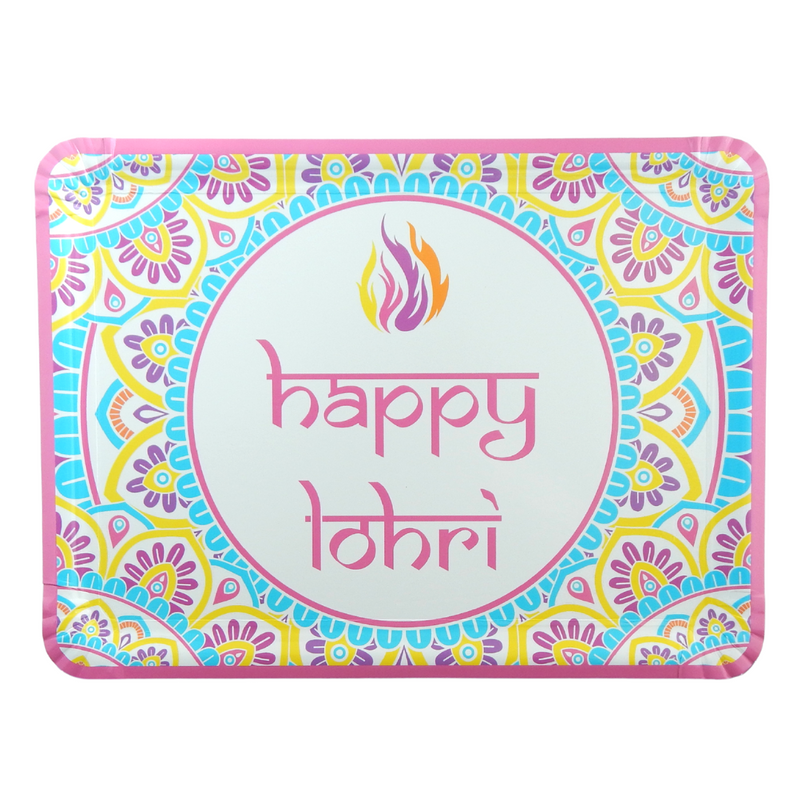 Happy Lohri Serving Trays (3pk) - Multicolour
