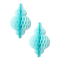 Lantern Honeycombs (2pk) - Light Blue