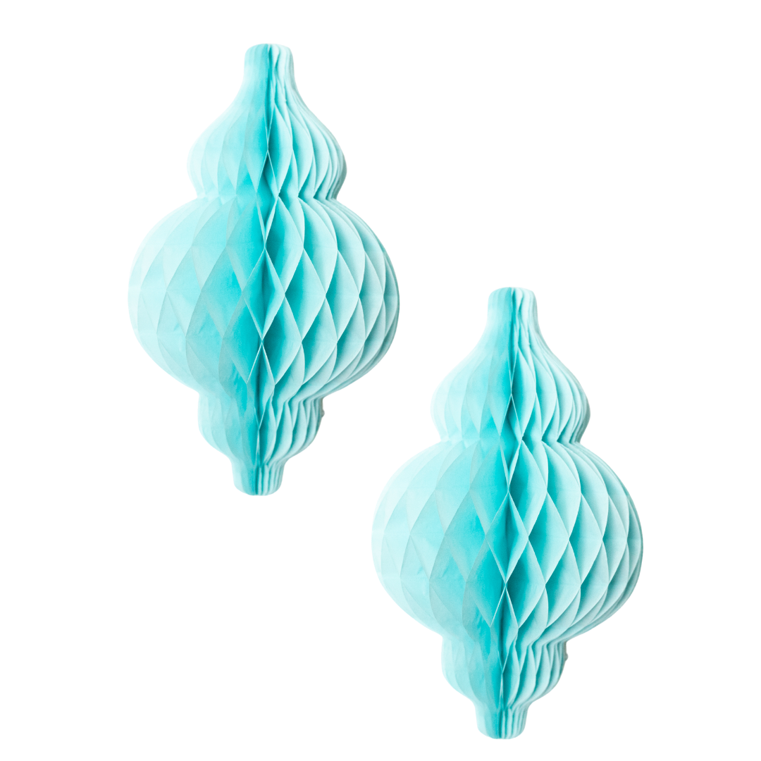 Lantern Honeycombs (2pk) - Light Blue
