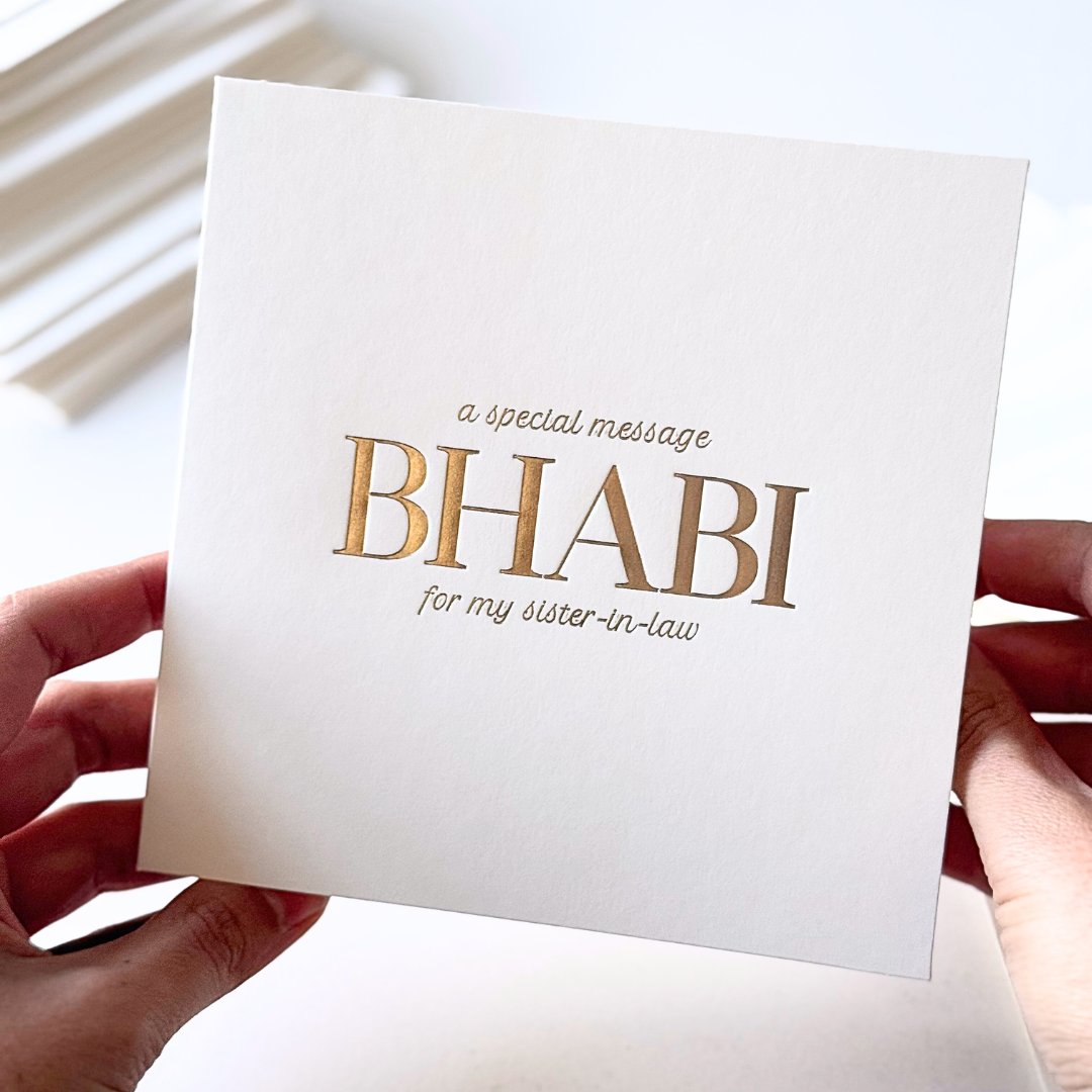 Luxury Special Message Card - Bhabi (Sister-in-law)