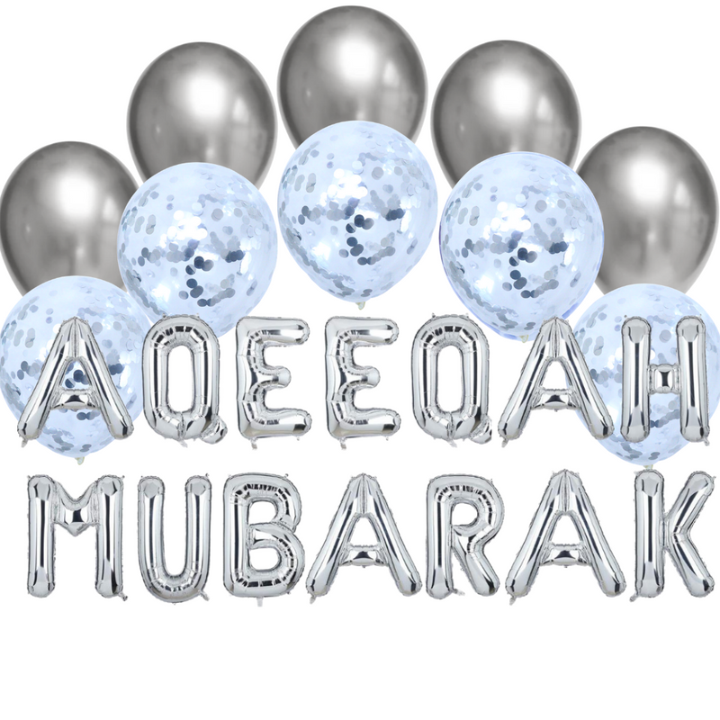 Balloon Bundle - Aqeeqah - Silver