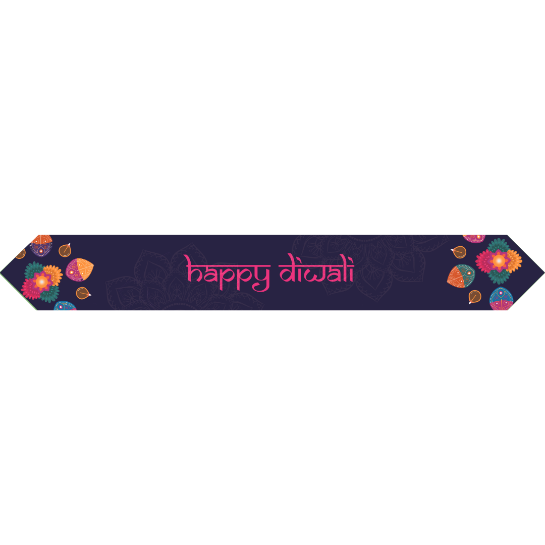 Diwali Table Runner - Purple & Pink