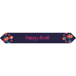 Diwali Table Runner - Purple & Pink