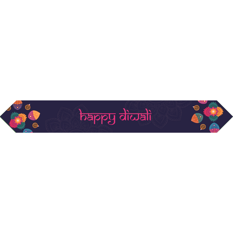 Diwali Table Runner - Purple & Pink