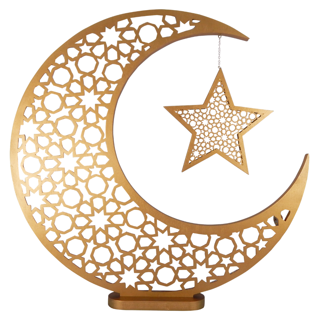Large Moon & Star - Gold