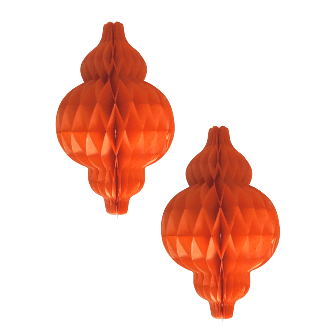 Lantern Honeycombs (2pk) - Orange