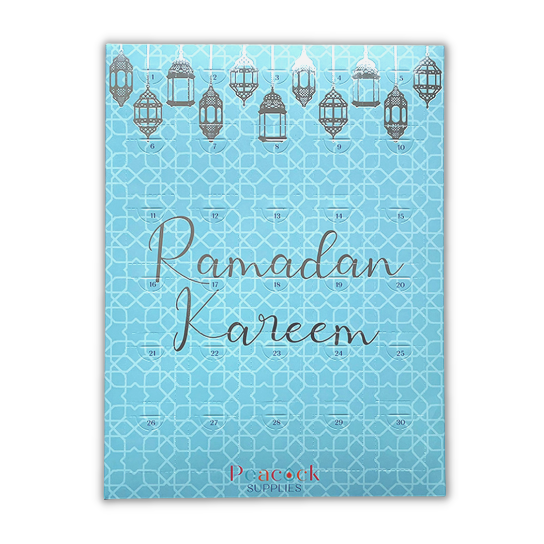 Ramadan Chocolate Countdown Calendar - Blue & Silver