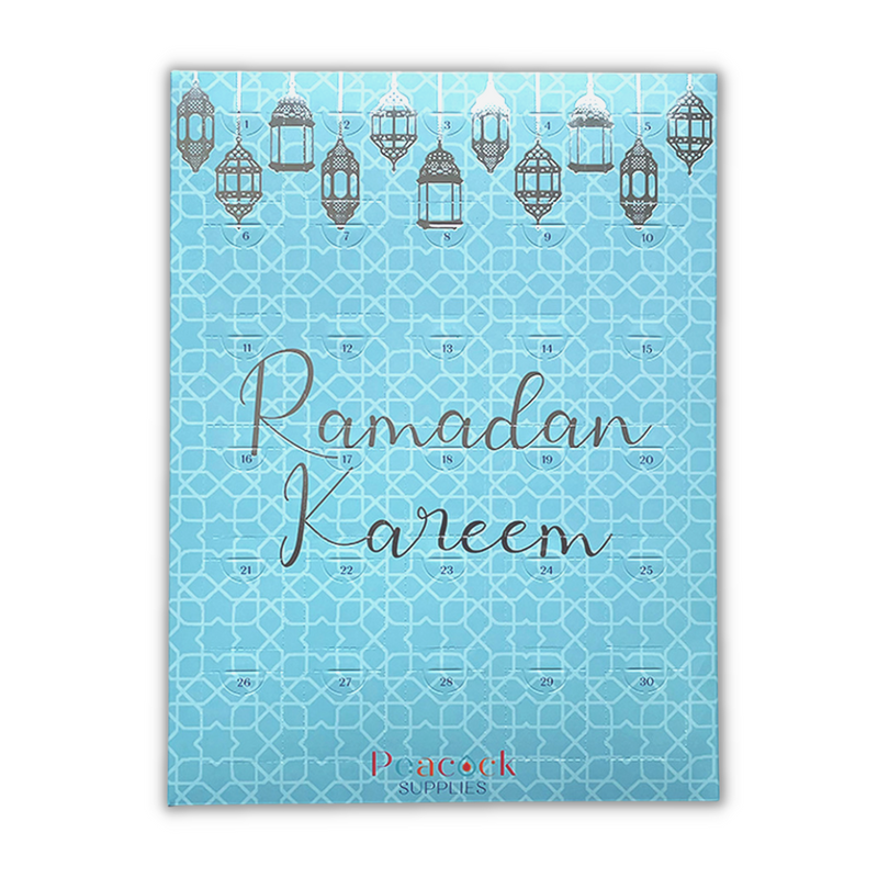 Ramadan Chocolate Countdown Calendar - Blue & Silver