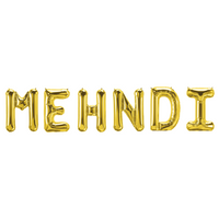 Mehndi Foil Balloons - Gold