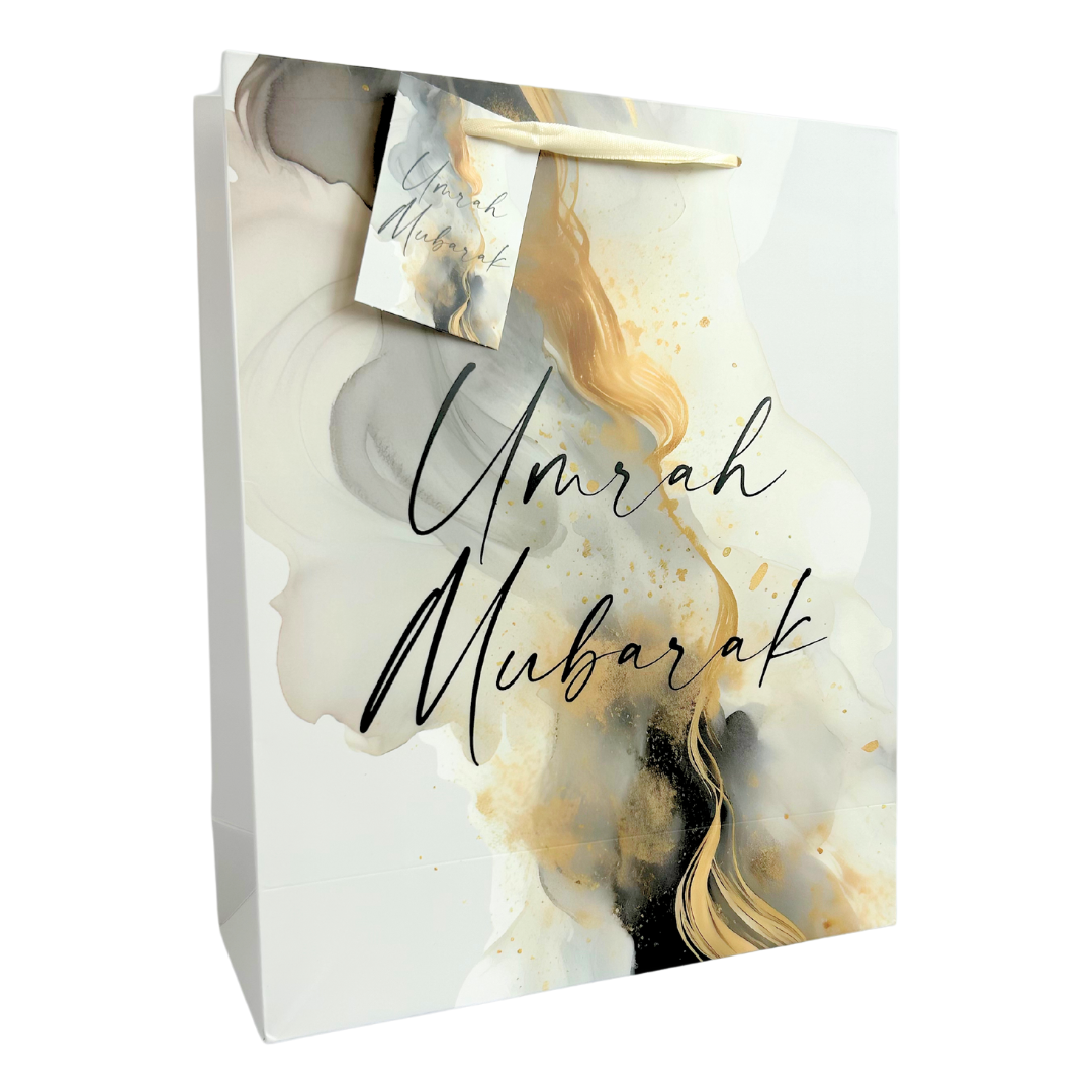 Umrah Mubarak Gift Bag - Cream & Black