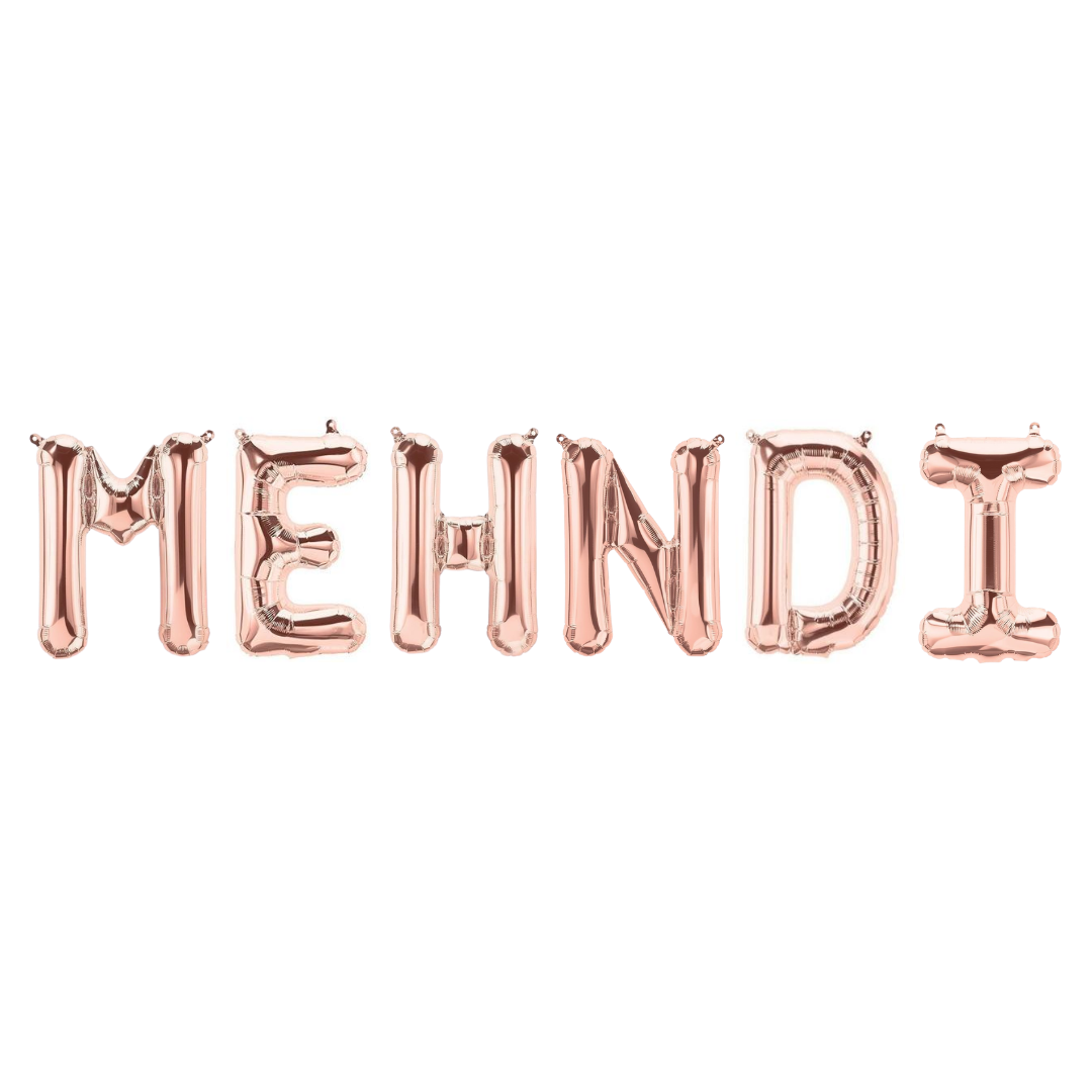 Mehndi Foil Balloons - Rose Gold