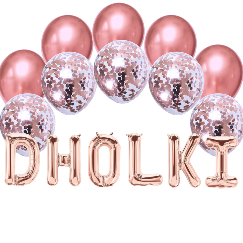 Balloon Bundle - Dholki - Rose Gold