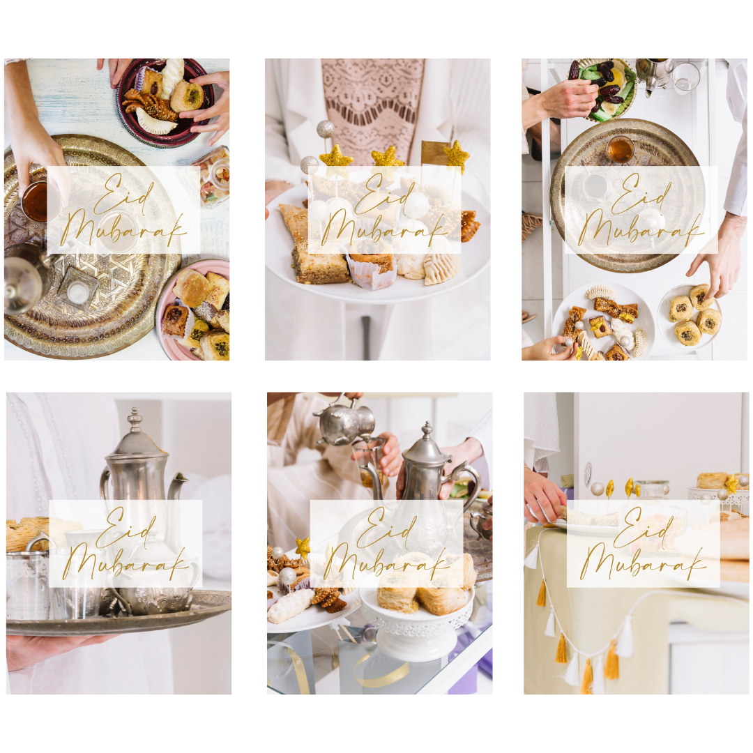 Eid Mubarak Greeting Cards (6pk) - Party