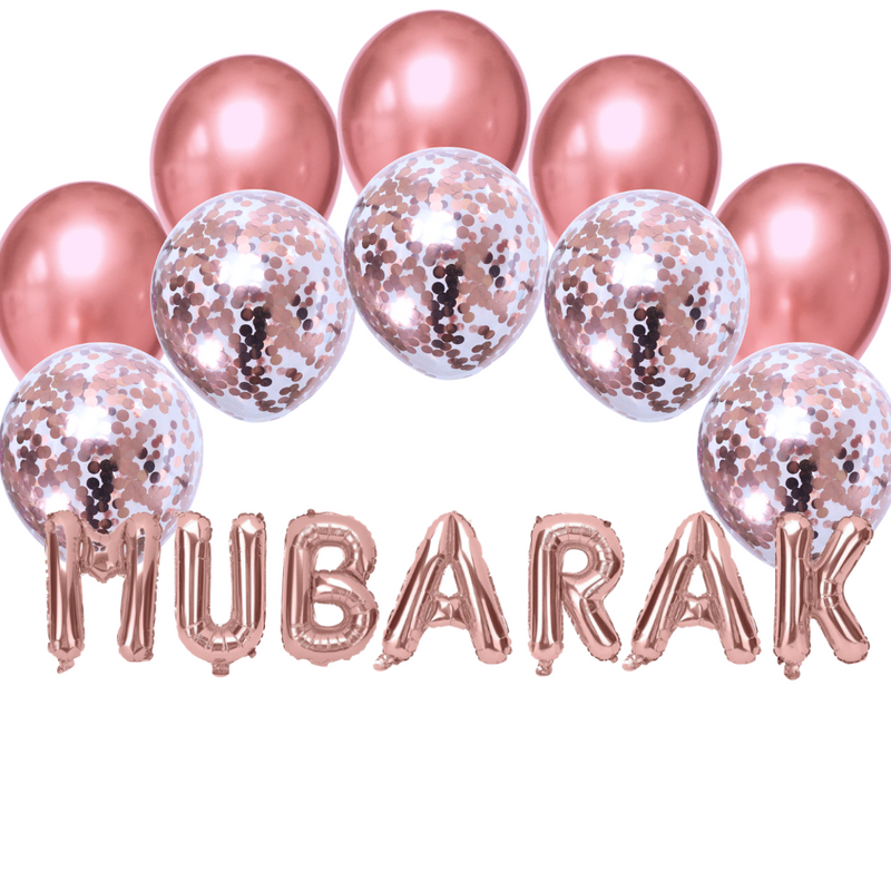 Balloon Bundle - Mubarak - Rose Gold
