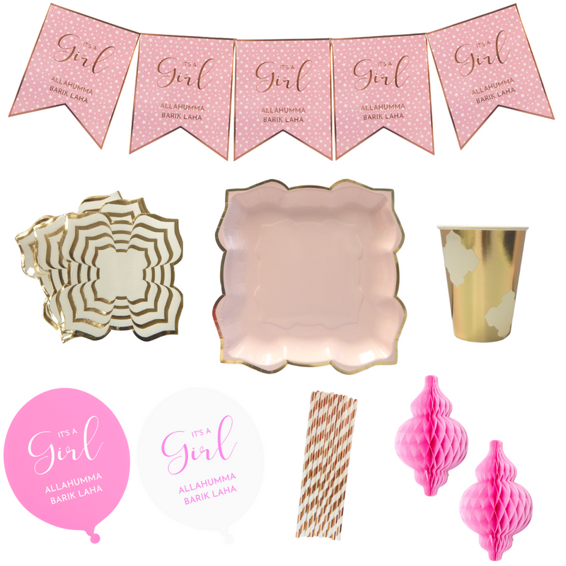 Party In A Box - Baby Girl - Pink & Rose Gold