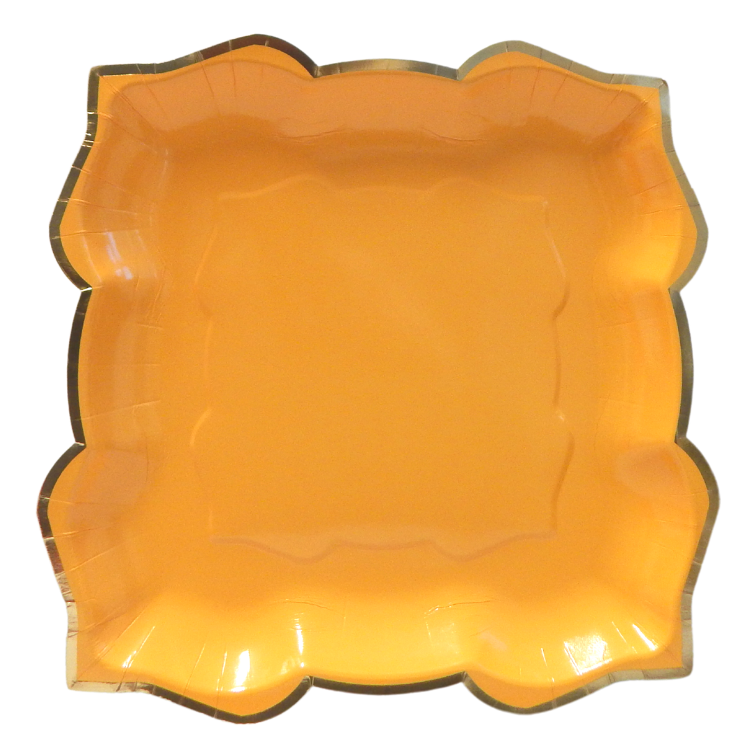 Lotus Large Party Plates (10pk) - Mustard (Orange)