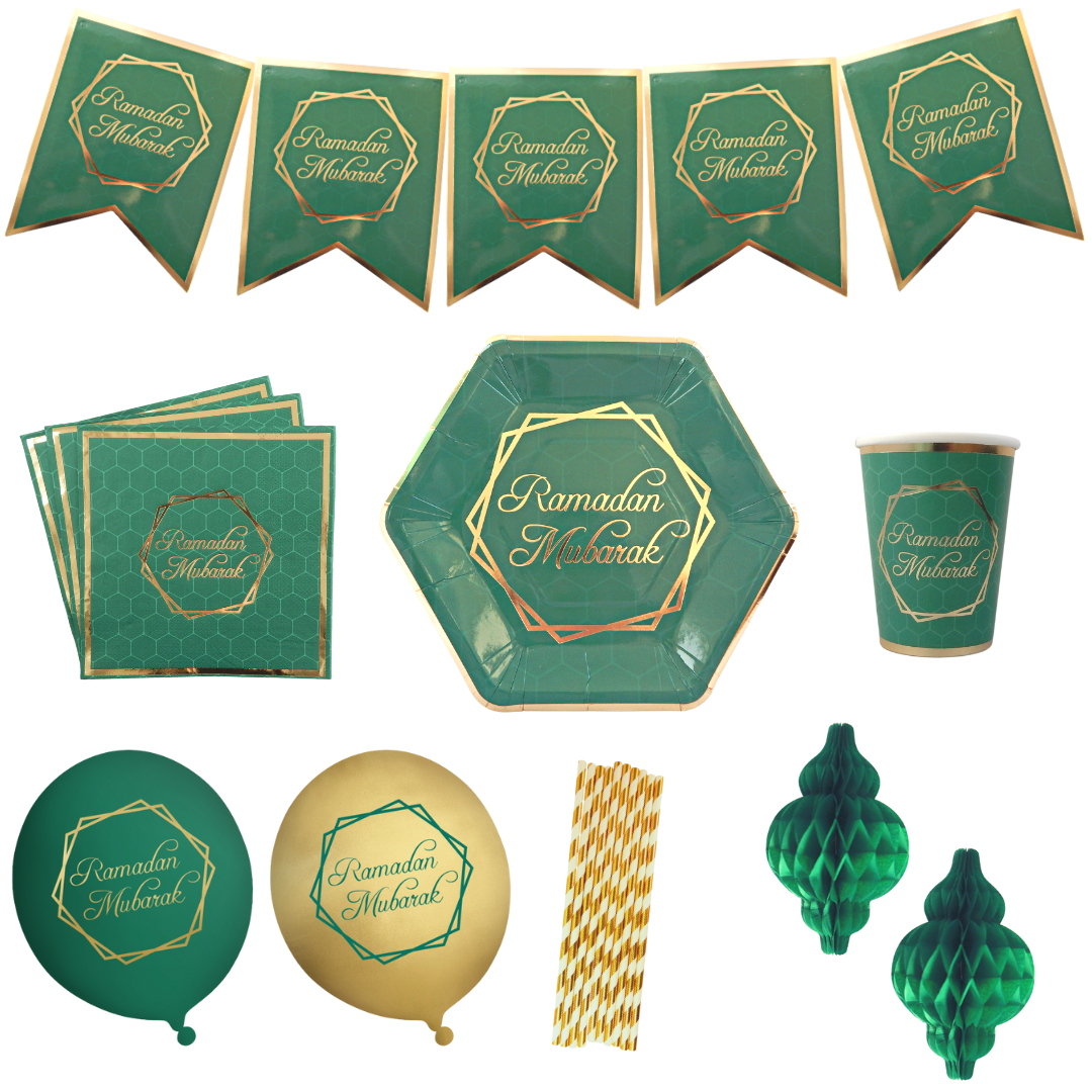 Party In A Box - Ramadan - Green & Gold