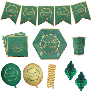 Party In A Box - Ramadan - Green & Gold