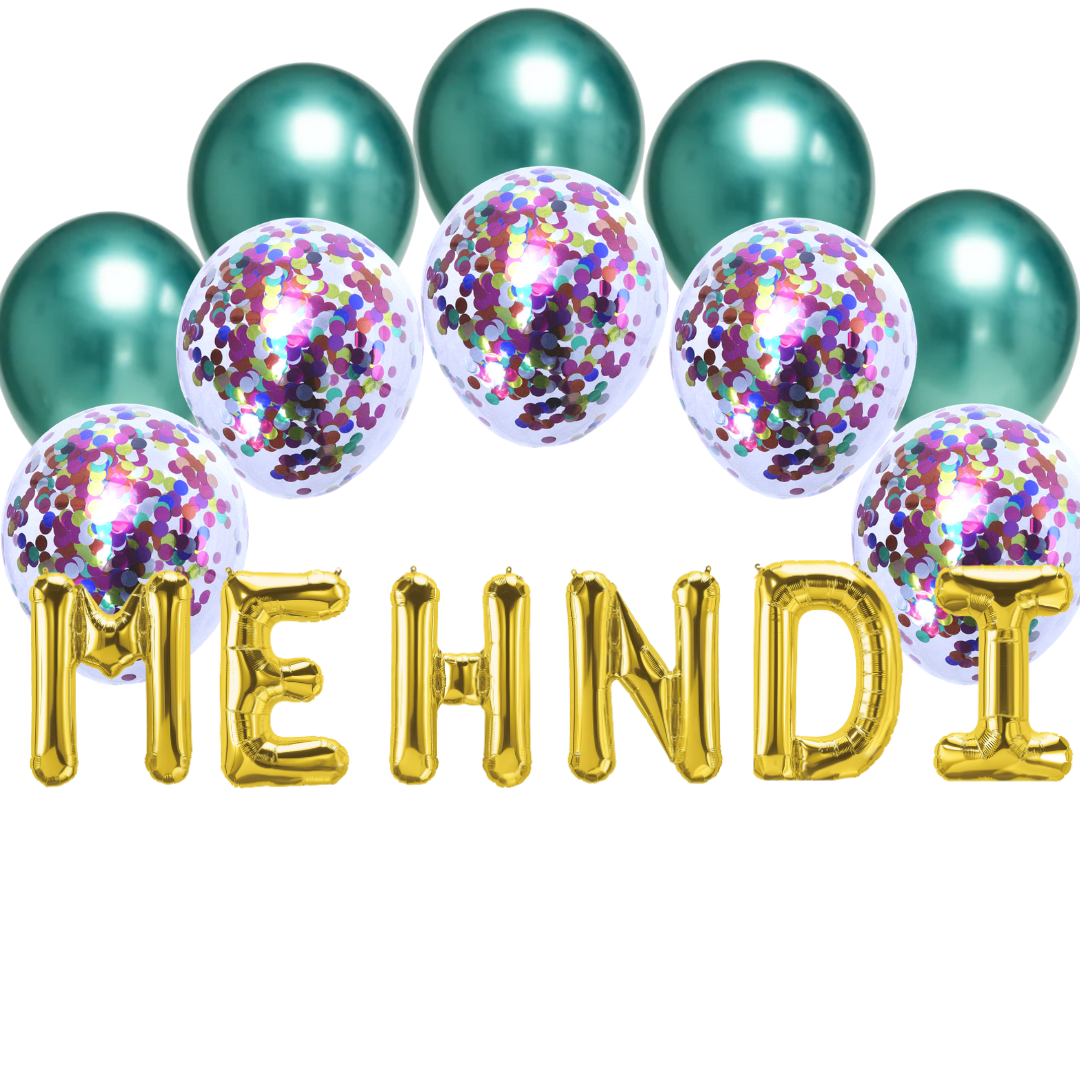Balloon Bundle - Mehndi - Gold & Green