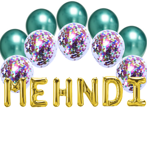 Balloon Bundle - Mehndi - Gold & Green