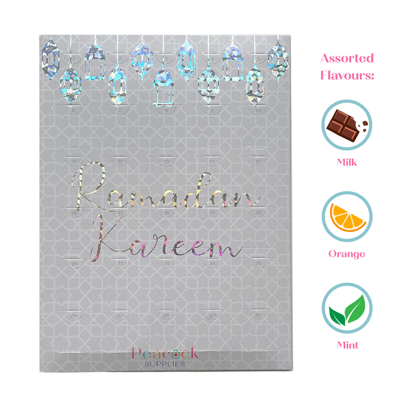 Ramadan Chocolate Countdown Calendar - Grey & Iridescent