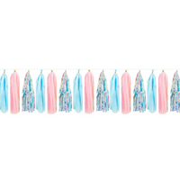 Paper Tassels (15pcs) - Pastel & Iridescent