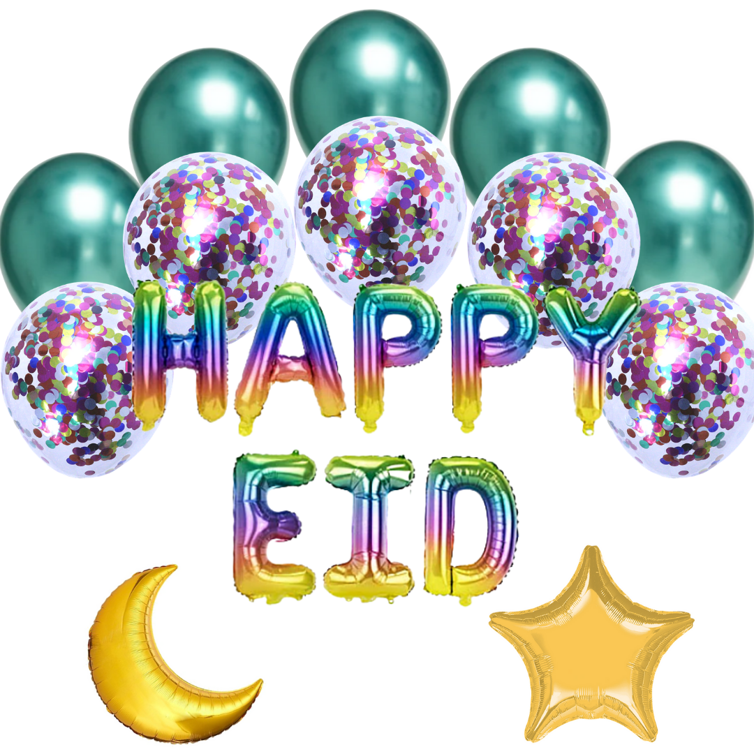 Balloon Bundle - Happy Eid - Rainbow