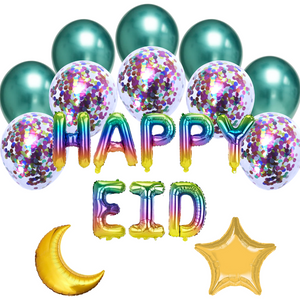 Balloon Bundle - Happy Eid - Rainbow