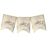 Qabool Crew Party Banner - Grey & Gold