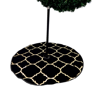 Tree Skirt - Black & Gold Foil