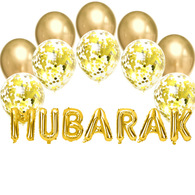 Balloon Bundle - Mubarak - Gold