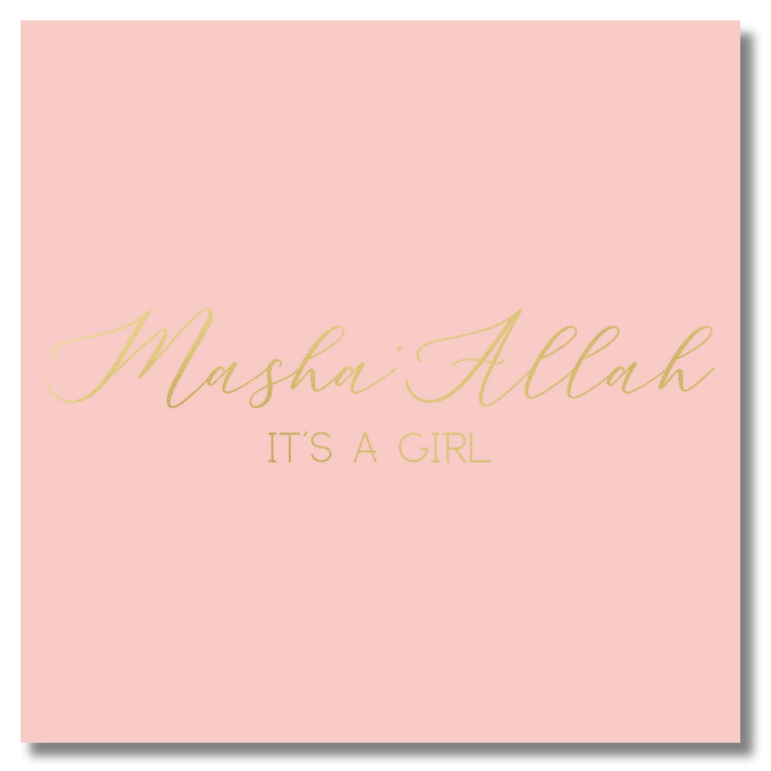 Luxury Foiled Greeting Card - Baby Girl